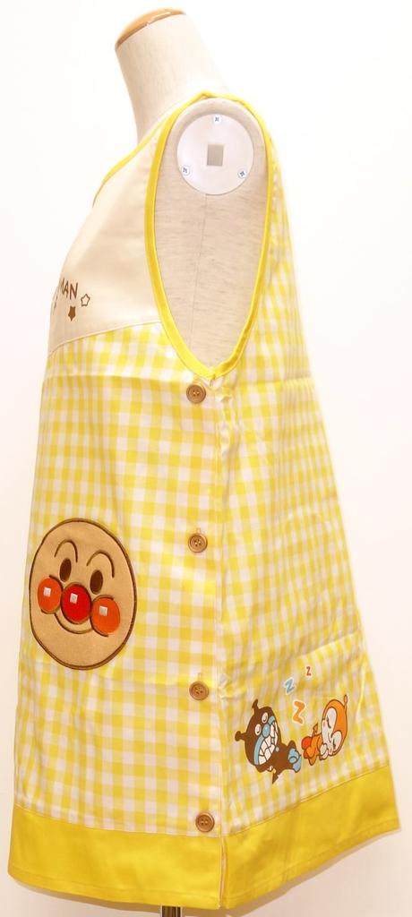 Anpanman Apron Length Width 55cm 02920-47 Yellow, 80cm,