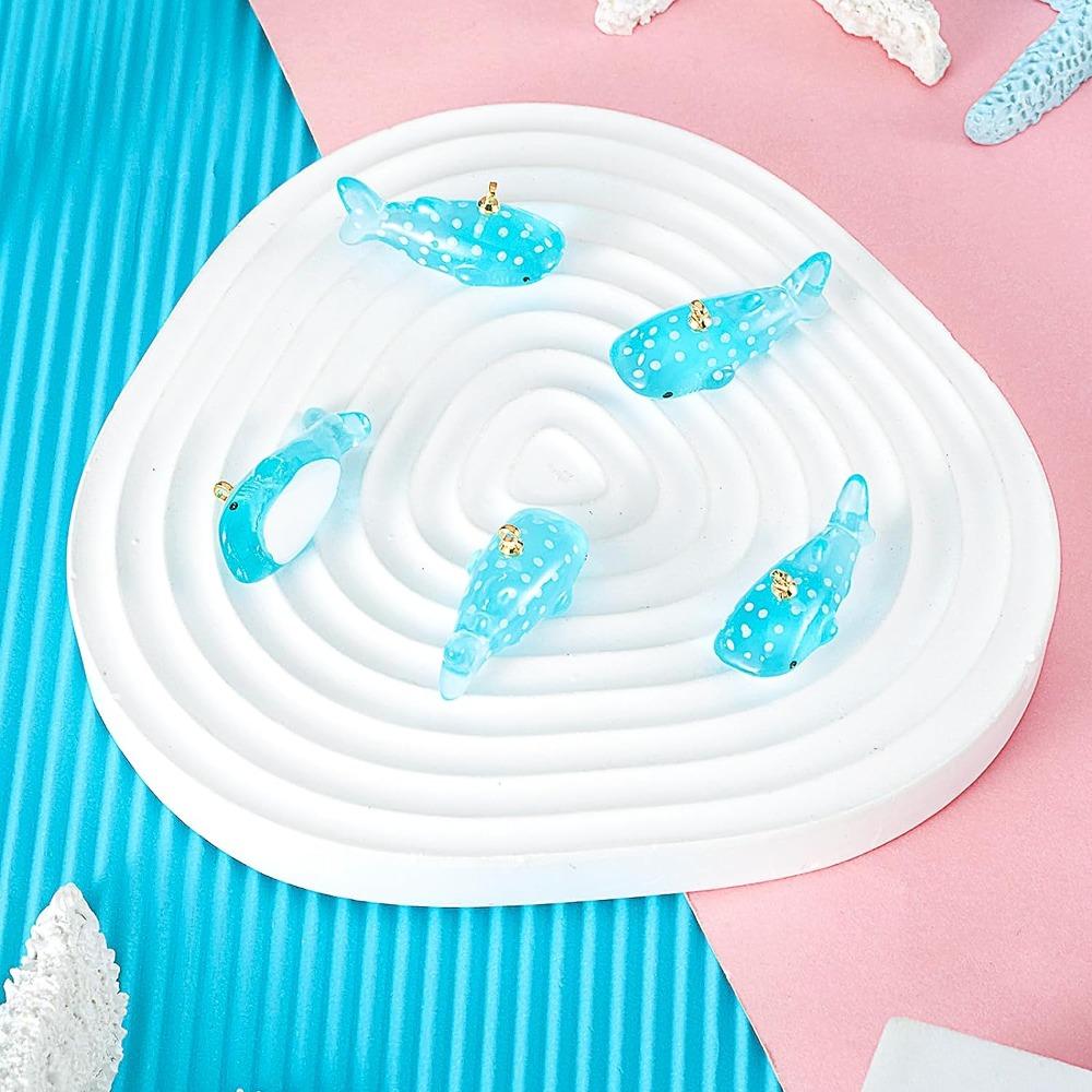 20pcs Transparent Mini Ocean Whale 20pcs Dolphin Earring Whale  Keychains