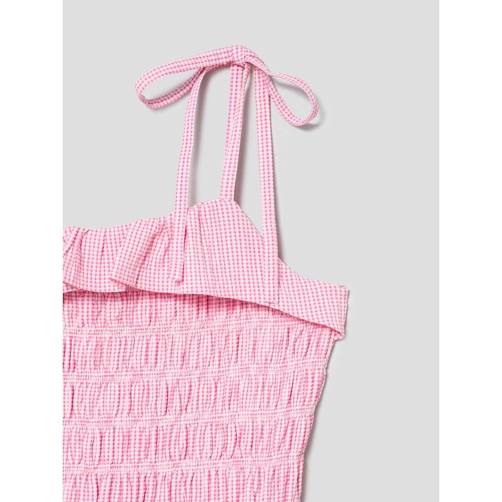 8SECONDS Check Smocking Sleeveless Dress Pink (324771Lyfx)