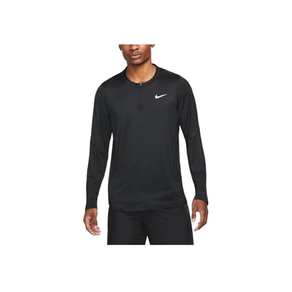 Nike Dri-Fit Round Neck Spliced Quick-Dry Breathable Long Sleeve Sweatshirt Men sweatshirt Black White DD8371-010