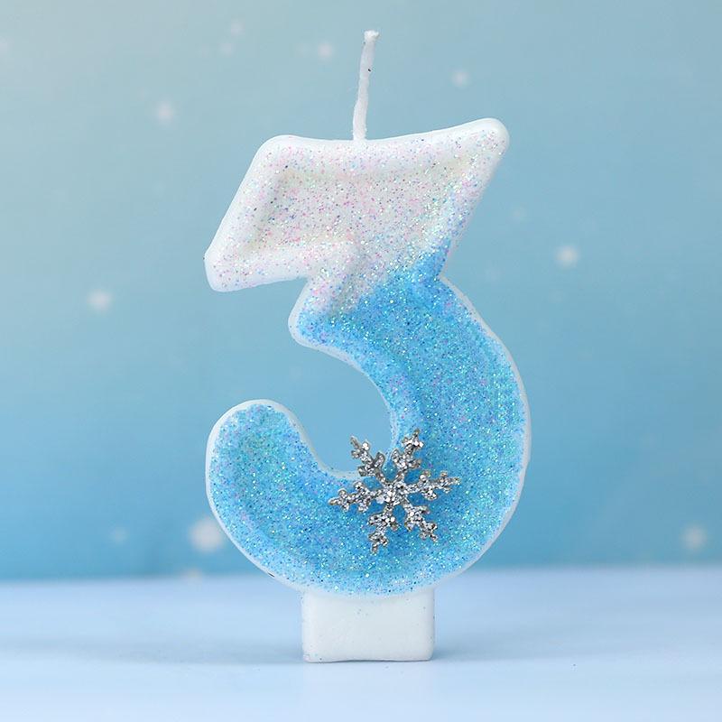 

Creative Birthday Cake Decoration Candles 3 небесно-голубой