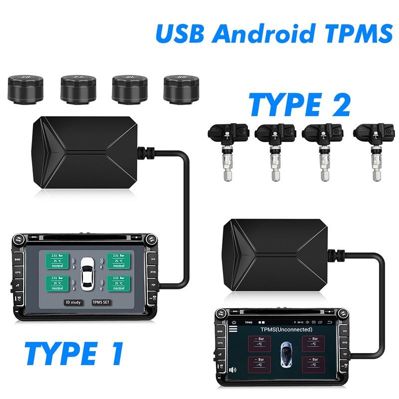 

Android DVD TPMS USB с сигнализацией Автомобильная система контроля давления в шинах 4 с внешним/внутренним датчиком температуры Внутренняя сигнализация