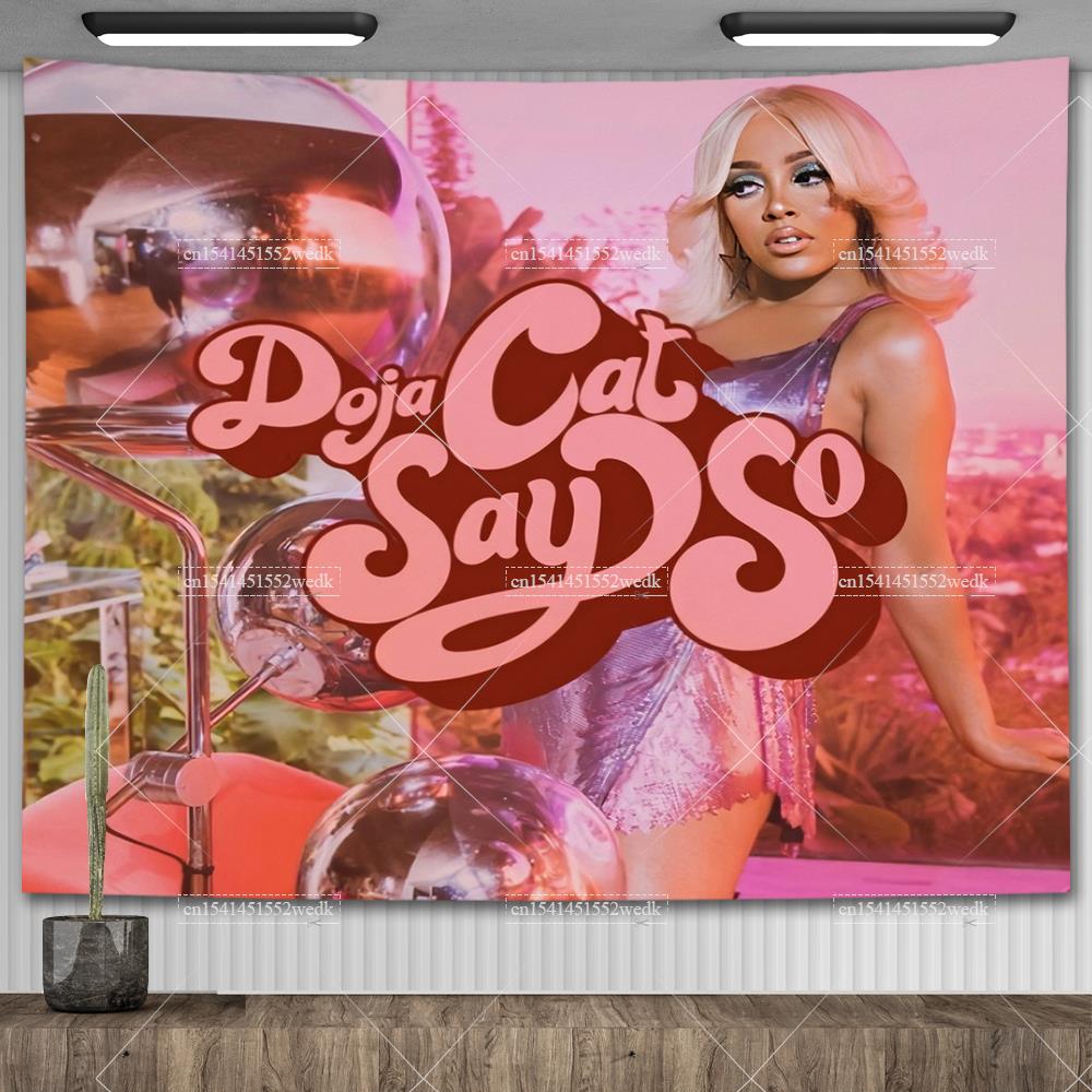 Doja Cat Scarlet Müzik Albümü Kapak Posteri Duvar Asılı Goblen Hiphop Pop Goblenler Estetik Oda Dekorasyonu Arka Plan Bezi