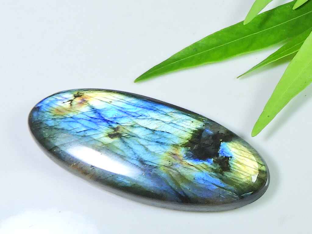 21X56MM  Blue Labradorite Oval Shape Cabochon Loose Natural Gemstone 76Cts. SK-3901