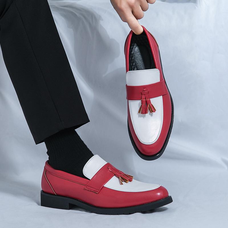 Fashion 2025 Men's High Quality Leather Slip-on Formal Oxfords Footwear Loafers Driving Party Dating Business Work Shoes Tassel Loafers