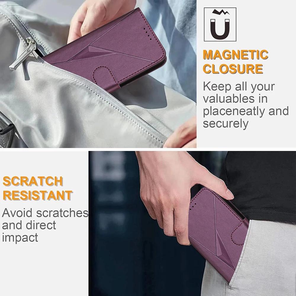 Leather Flip Wallet Case for TCL 50 Pro NxtPaper XE XL SE 60R 403 405 406 406S 408 501 502 503 505 Book Card Slot Phone Cover