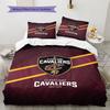 Cleveland Cavaliers Pattern Bedding Set Quilt Cover Pillowcase Home Decor Gift (1 * Duvet Cover + 2 * Pillowcase, Without Core)