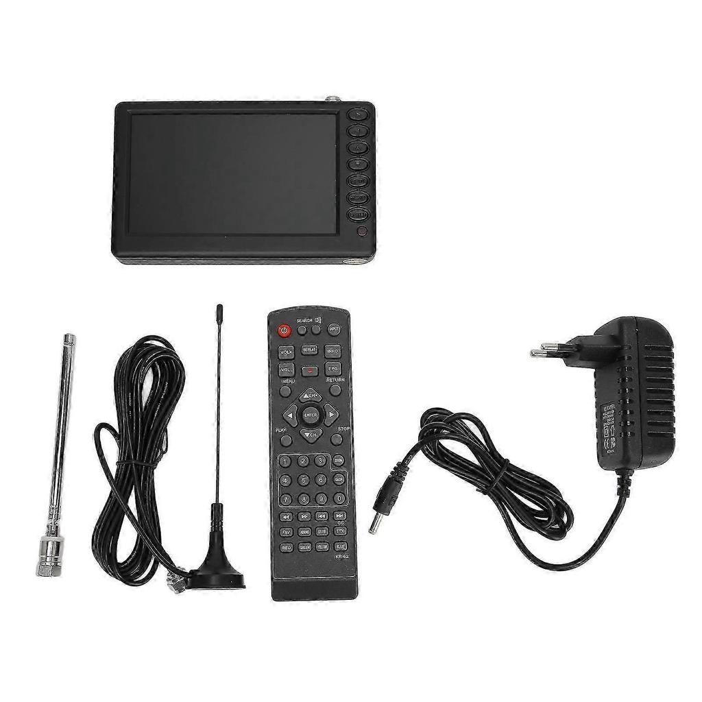 Televisor Portátil de 5 Pulgadas Compatible con DVB-T Recargable Mini Televisión Digital 1080p