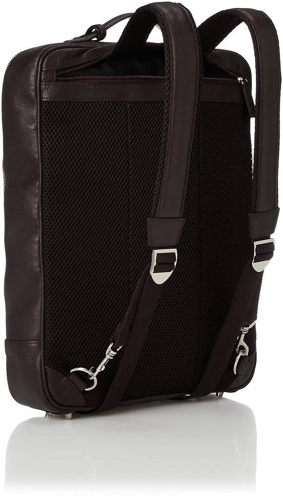 Gione 3-Way Genuine Leather Business Backpack PG008LP DARK BROWN