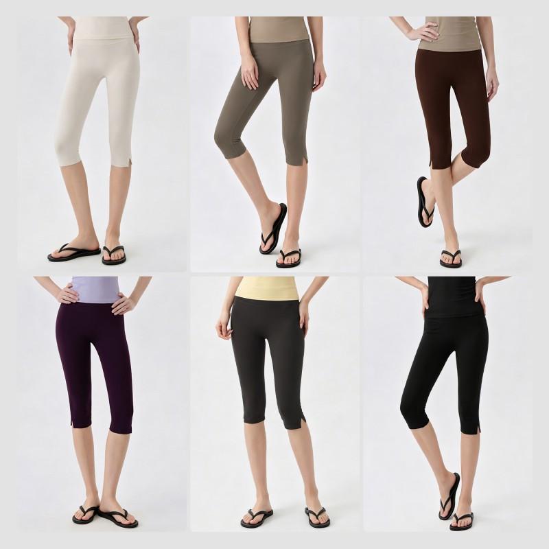 Womens 7/8 Length Yoga Leggings High Waist Tummy Control Butt Lift Workout Pants Pilates Fitness Training