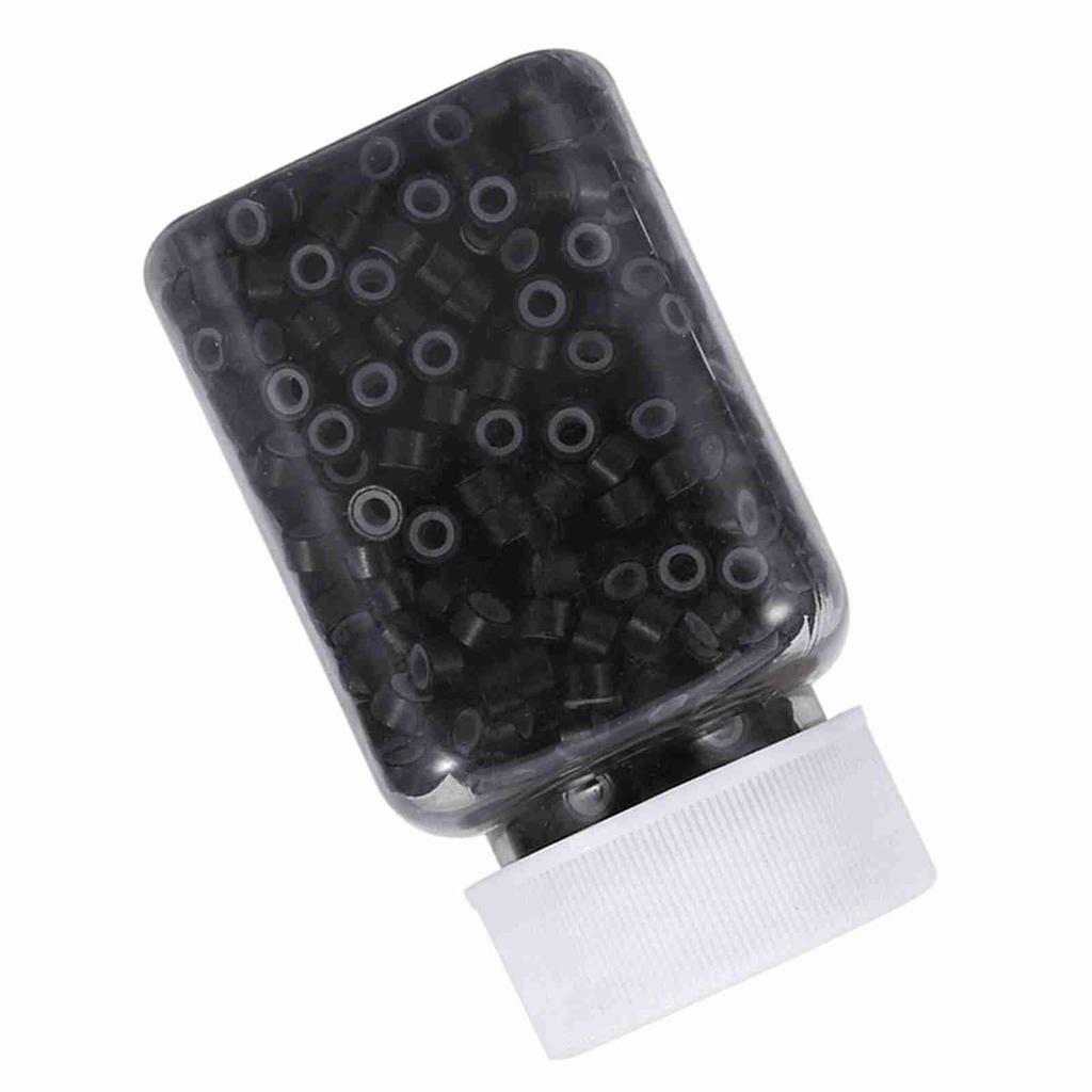 1000PCS Bottle 5MM Silicone Lining Rings Loops Beads Tools For Human Hair Extension 5 Colors