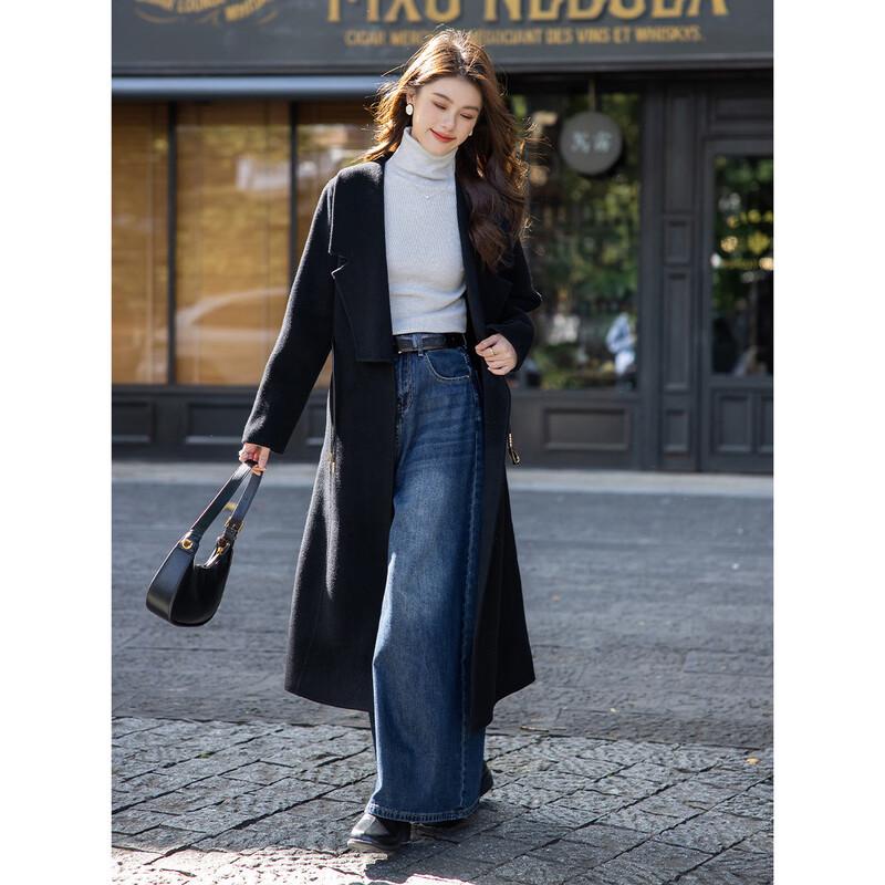 Mocana Women's Double-Faced Wool Long Sleeve Coat