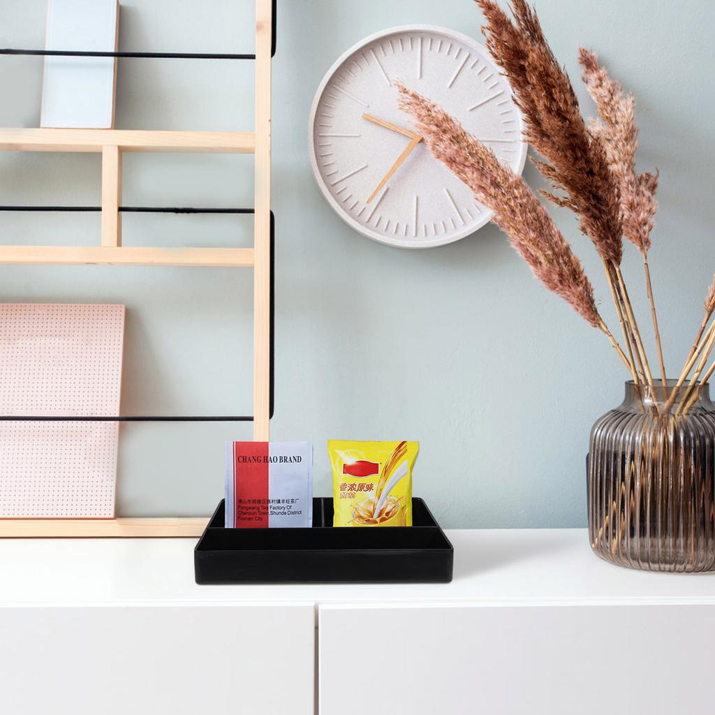 Coffee Bar Storage Box Office Trash Can Tea Bag Holder Condiment Seasoning Glasses
