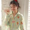 Spring/Summer Women's Striped Love Bear Pajama Set