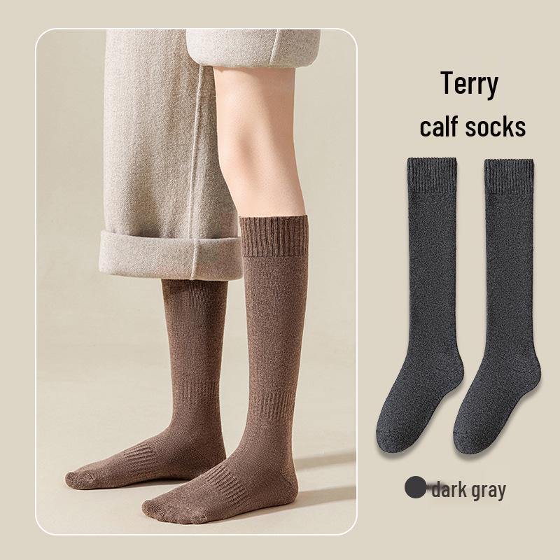 BONAS Women's Over-the-Knee Thigh High Socks - Warm, Non-Slip, Non-Binding, Thick Terry for Autumn/Winter.
