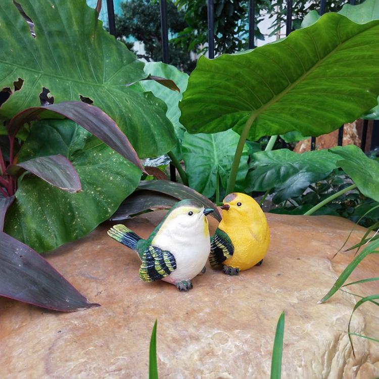 Kreative Harz-Kleintier-Gartendekorationen: Dekorative Vogel-Handarbeiten für den Hof
