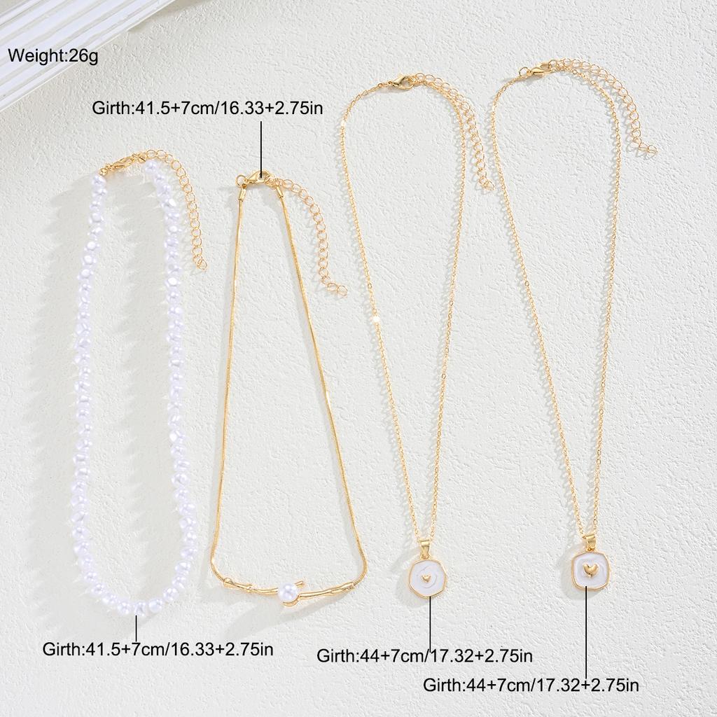 Fashion Boho Pearl Multilayer Necklace Set for Women Gold Plated Starfish Shell Pendant Choker Beach Party Vacation Jewelry 2026
