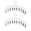 2PCS 10 Clips Curved Hanger Windproof Socks Hanger Drying Rack Clothes Drying Hanger  Clothes Shops