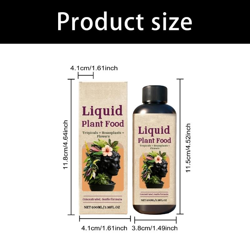 Prémiové 100ml organické tekuté hnojivo pro pokojové rostliny Zlepšuje vstřebávání živin a rozvoj kořenů Snadné použití