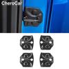 Black Carbon Fiber Door Lock Cover Buckle Decor Trim For Ford F150 2015- 4X