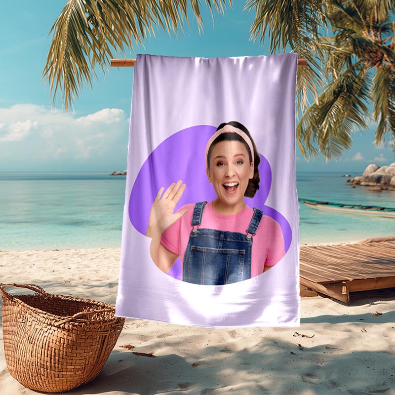 Ultra-Soft Beach Towel with Ms. Rachel Theme,Ideal for Pool - Camping, Diving - Perfect Travel Essential, Vibrant Beach Towel.