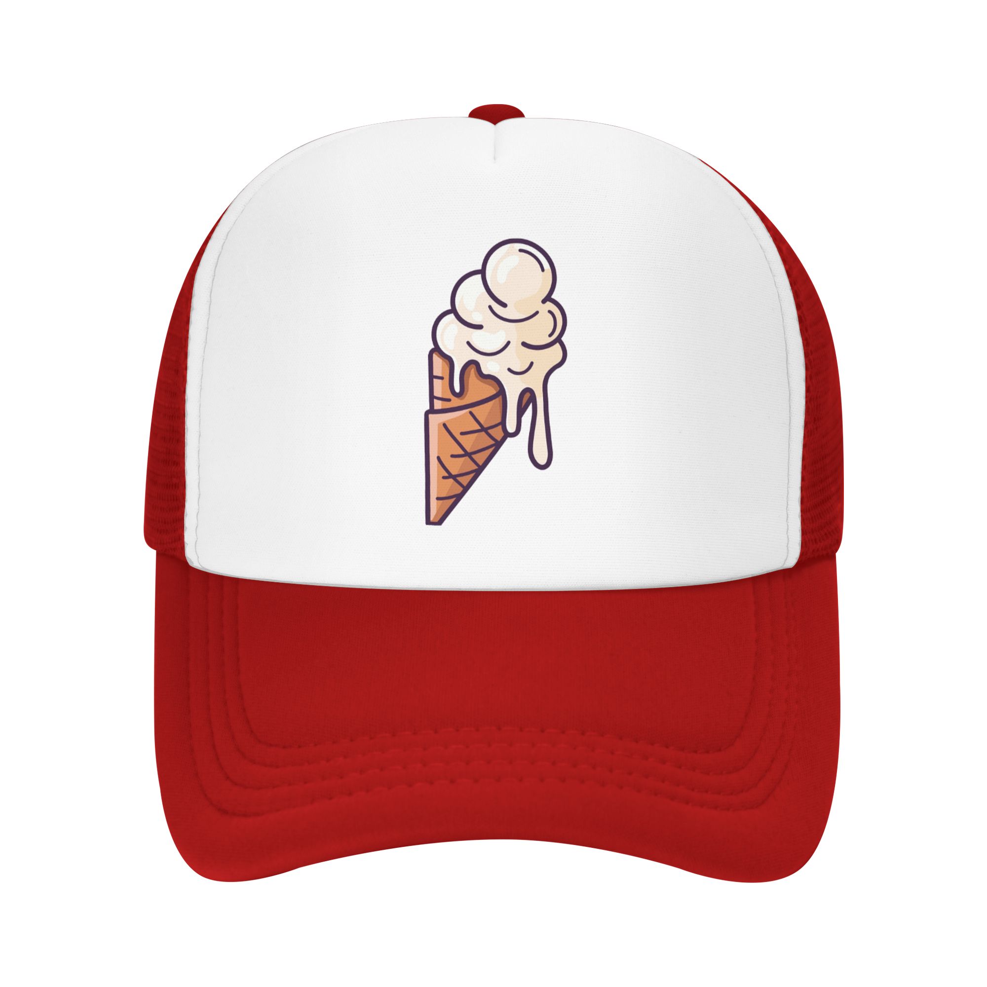 

Летняя шляпа дальнобойщика с сеткой для любителей мороженого, бейсбольная кепка, шапки для унисекс, летняя кепка унисекс, повседневная кепка на четыре сезона, один размер One Size