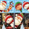 Home Decoration Santa Claus Deer Merry Christmas Decals Xmas Wall Stickers