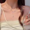 Light Luxury Niche Exquisite Zircon Butterfly Necklace Female Versatile Temperament Long Fringed Pearl Collarbone Chain Internet Celebrity Neck Chain