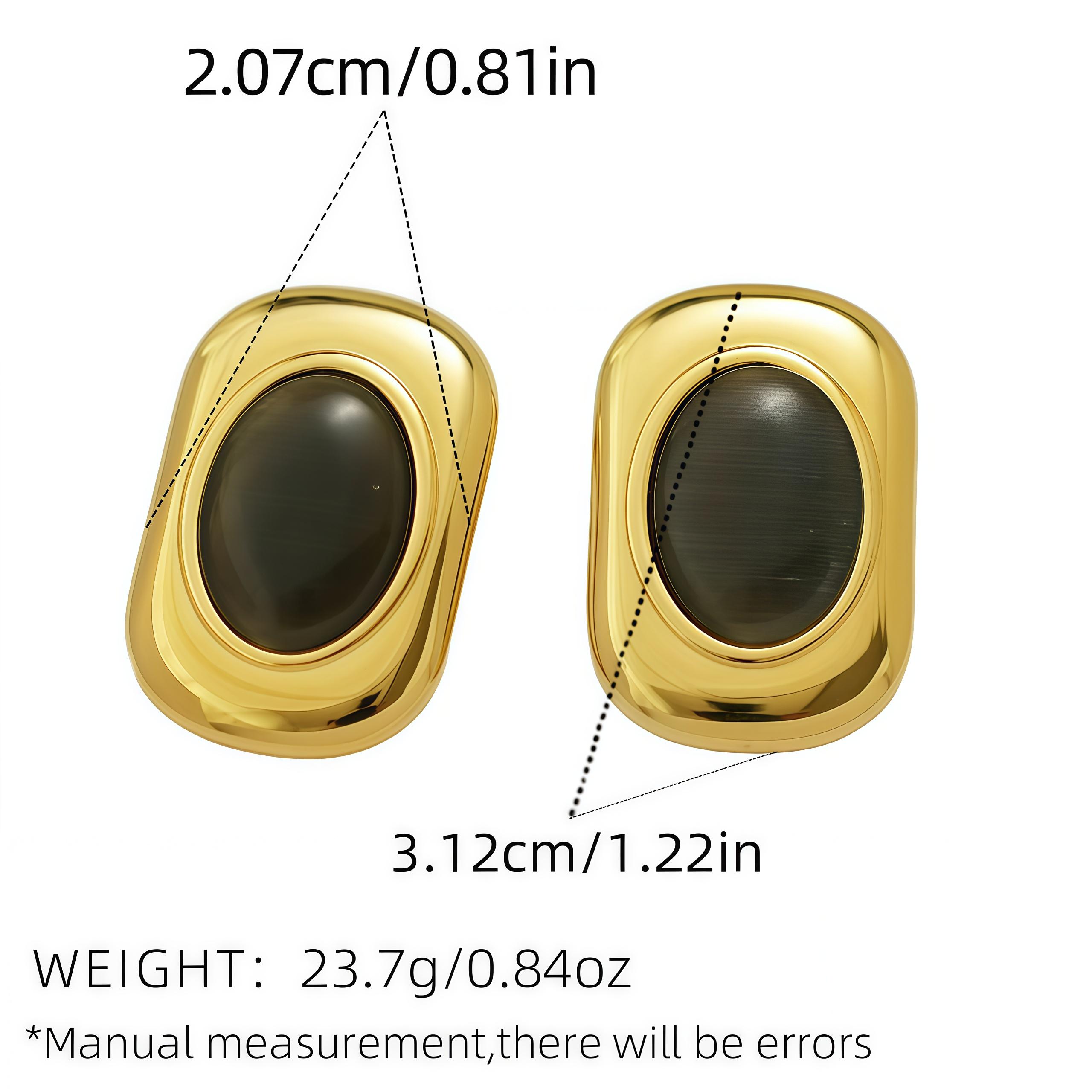 

Stainless Steel Vintage Eye Design Natural Stone Charm Stud Earrings for Women Gold Color Fashion Statement Zircon