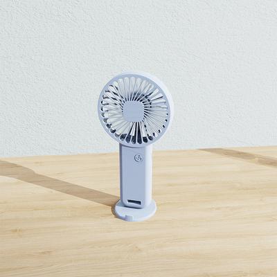 Tragbarer Mini-Handventilator USB-wiederaufladbar Kleiner Ventilator mit Handyhalter für das Büro