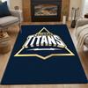 Gujarat Titans Logo On Navy Blue Background Patterned Carpet, Non Slip Mat Suitable for Living Room and Bedroom Sofas