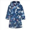 Winter Blue Bathrobe for Boys Girls Kids Sleepwear Children Bath Robe Pajamas Teenages Flannel Loungewear