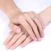 Romantic Couple Wedding Ring For Woman Men 2Pcs Love Heart Zircon Adjustable Rings Fashion Engaged Promise Jewelry Gifts