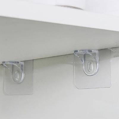1/10Pcs Shelf Support Hooks Clear Self Adhesive Partition Plate Holder Without Trace Punch-Free Home Closet Cabinet Bracket