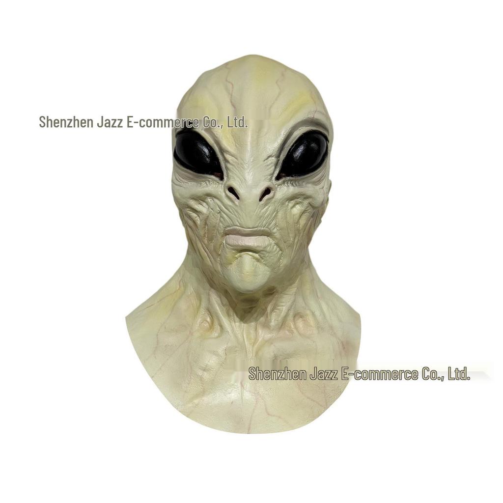 Realistic Latex Halloween Mask: Young Man with Wig