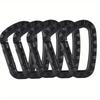 5Pcs/set Backpack Buckle Fast Tactical Carabiner Plastic Hook D Shape EDC Gear For Outdoor Camping