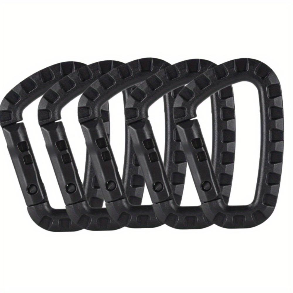 5Pcs/set Backpack Buckle Fast Tactical Carabiner Plastic Hook D Shape EDC Gear For Outdoor Camping