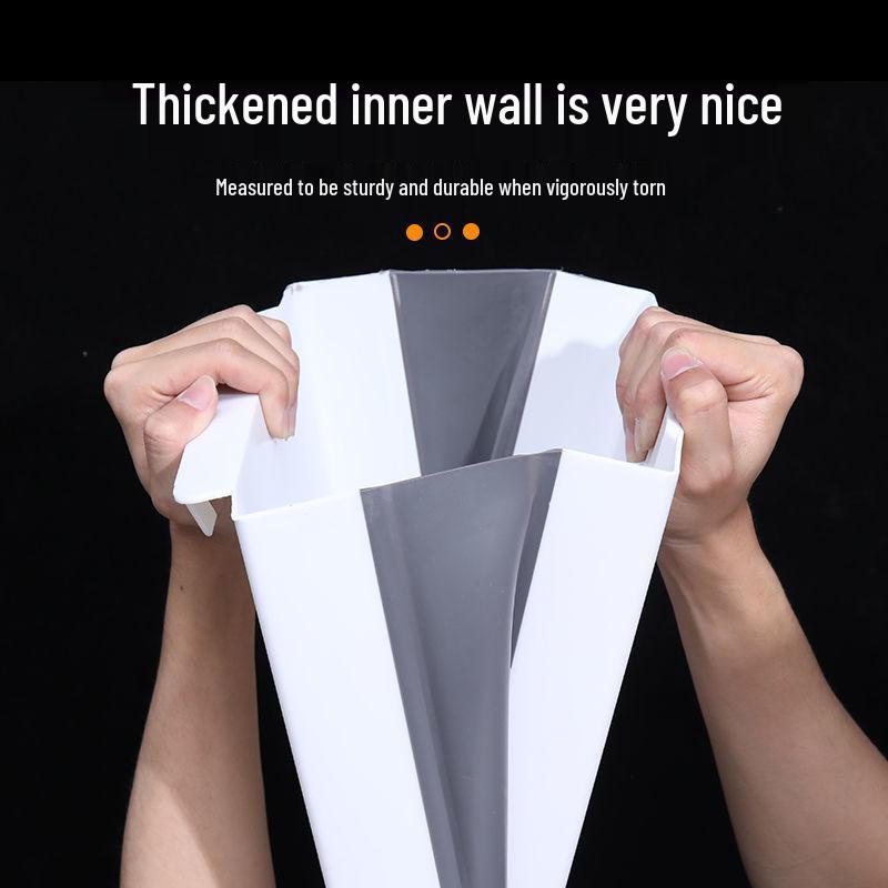 Foldable Wall-Mounted Kitchen Trash Can - Large, No Bend, Easy Clean, Hanging Design