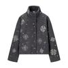 European and American style, new women's clothing, fashionable, casual, printed beaded woolen jacket