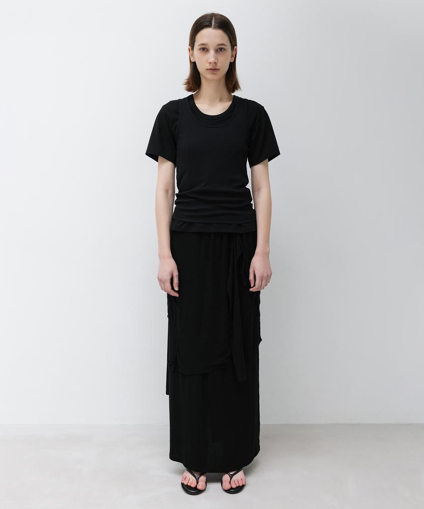 INSILENCE WOMEN W Supima Cotton U-Neck T-Shirt Black