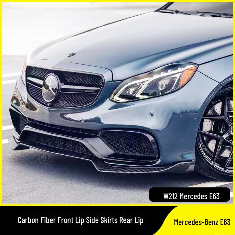 Mercedes-Benz E-Class W212 E63 Carbon Fiber Body Kit: Front & Rear Bumpers, Front Lip, Side Skirts, Rear Lip, Tail Wing, Hood.