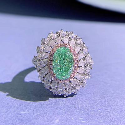 Blumen-Smaragd-Diamantring, 100 % echtes 925er-Sterlingsilber, Party-Ehering-Ringe für Damen und Herren, Verlobungsschmuck, Geschenk