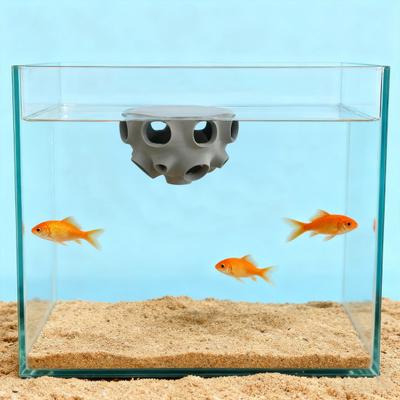 Yousheng Schwimmendes Versteckloch für Fische und Garnelen 3D-gedrucktes kleines Fisch-Garnelen-Lebensraum-Unterschlupf Höhlen-Verzierung Aquarium-Dekoration Fischbecken