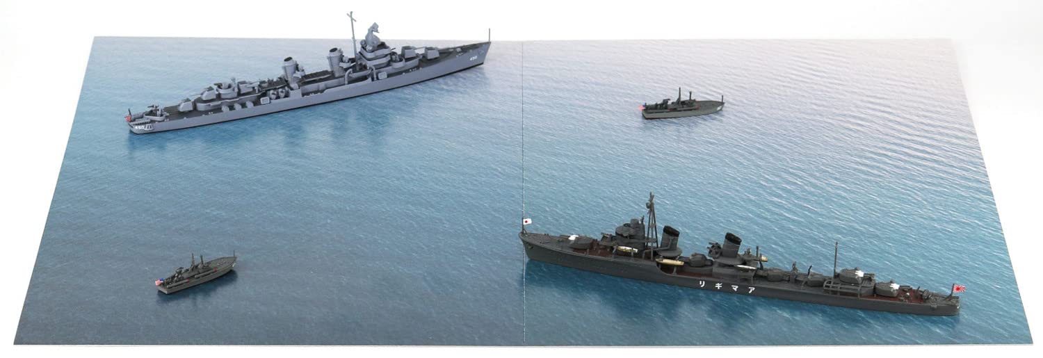 

SPS Series Battle of the South Japanese Navy Destroyer Amagiri Navy PT Boat Diorama Paper Base x 280 2 Plastic Model Molded in Color Pit-Road 1/700