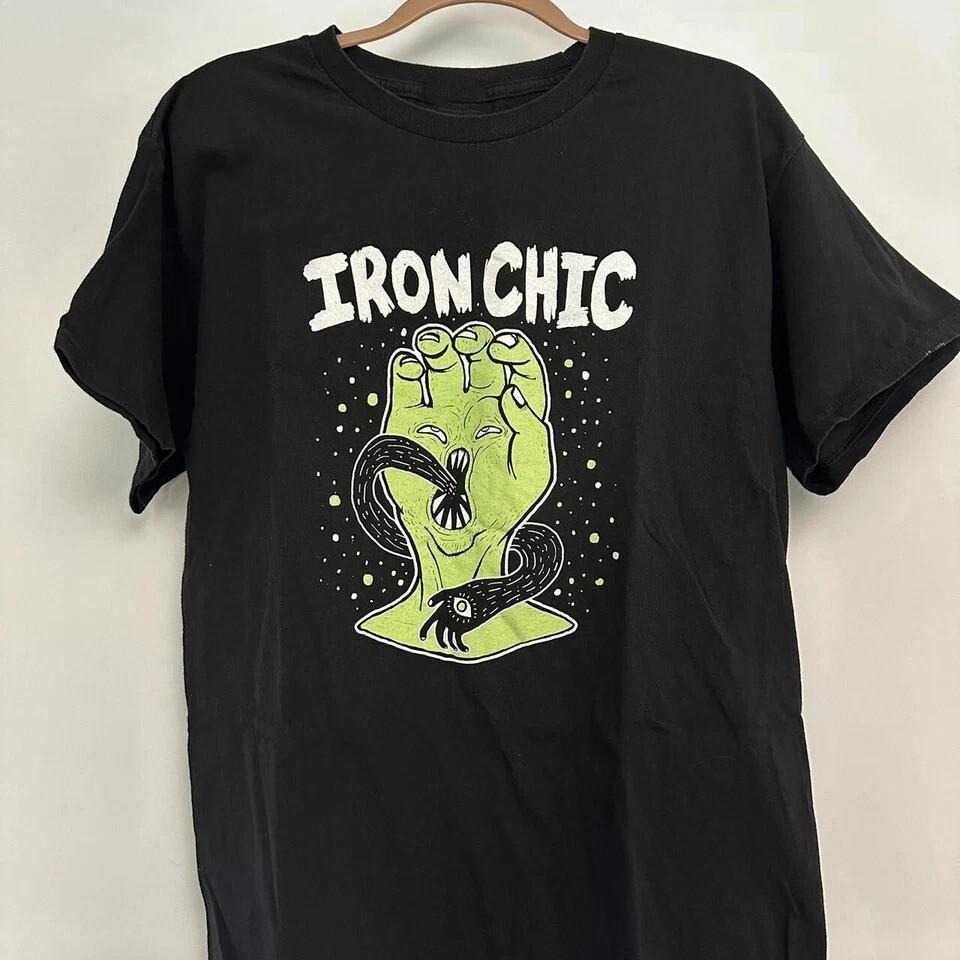 Vtg Iron Chic Band Tour Concert Heavy Cotton Black Full Size Unisex Shirt Unisex T-Shirt XXXL