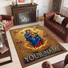 Decorative Artwork Theme Crystal Velvet Rug Personalized Custom Name Text Soft Floor Mat Home Decor