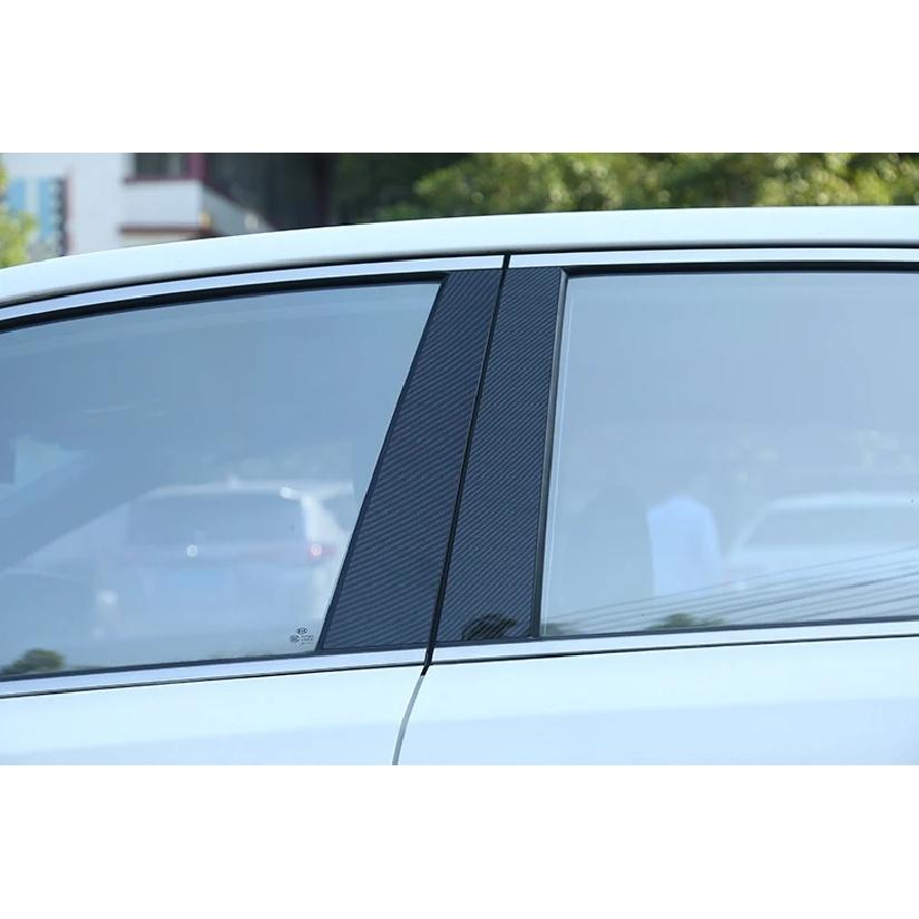 4pcs Window Pillar Post Trim Anti Scratch Glossy Black B Pillar Cover Sticker For Panamera 970 2009 To 2016