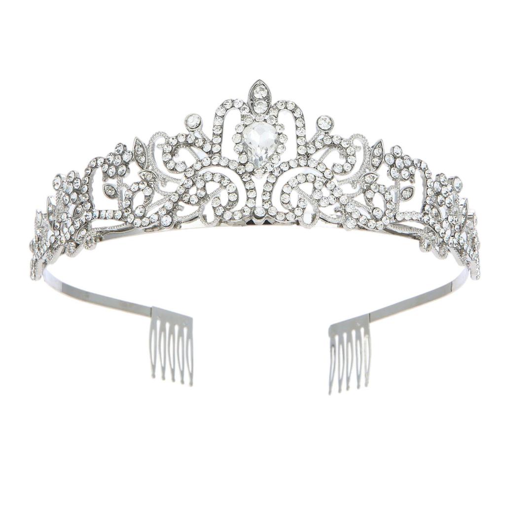 European & American Fashion Crystal Crown Bridal Headdress for Birthdays & Bachelorette Parties
