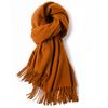 Pure Wool Scarf Winter Men and Women Senior Couple Grey Scarf Shawl Gift Boyfriend Birthday Gift