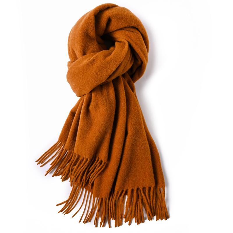 Pure Wool Scarf Winter Men and Women Senior Couple Grey Scarf Shawl Gift Boyfriend Birthday Gift